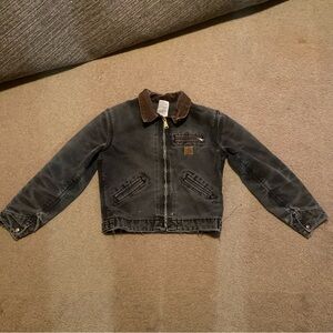 Vintage distressed Carhartt Detroit Jacket Boys size Large 10/12 J97